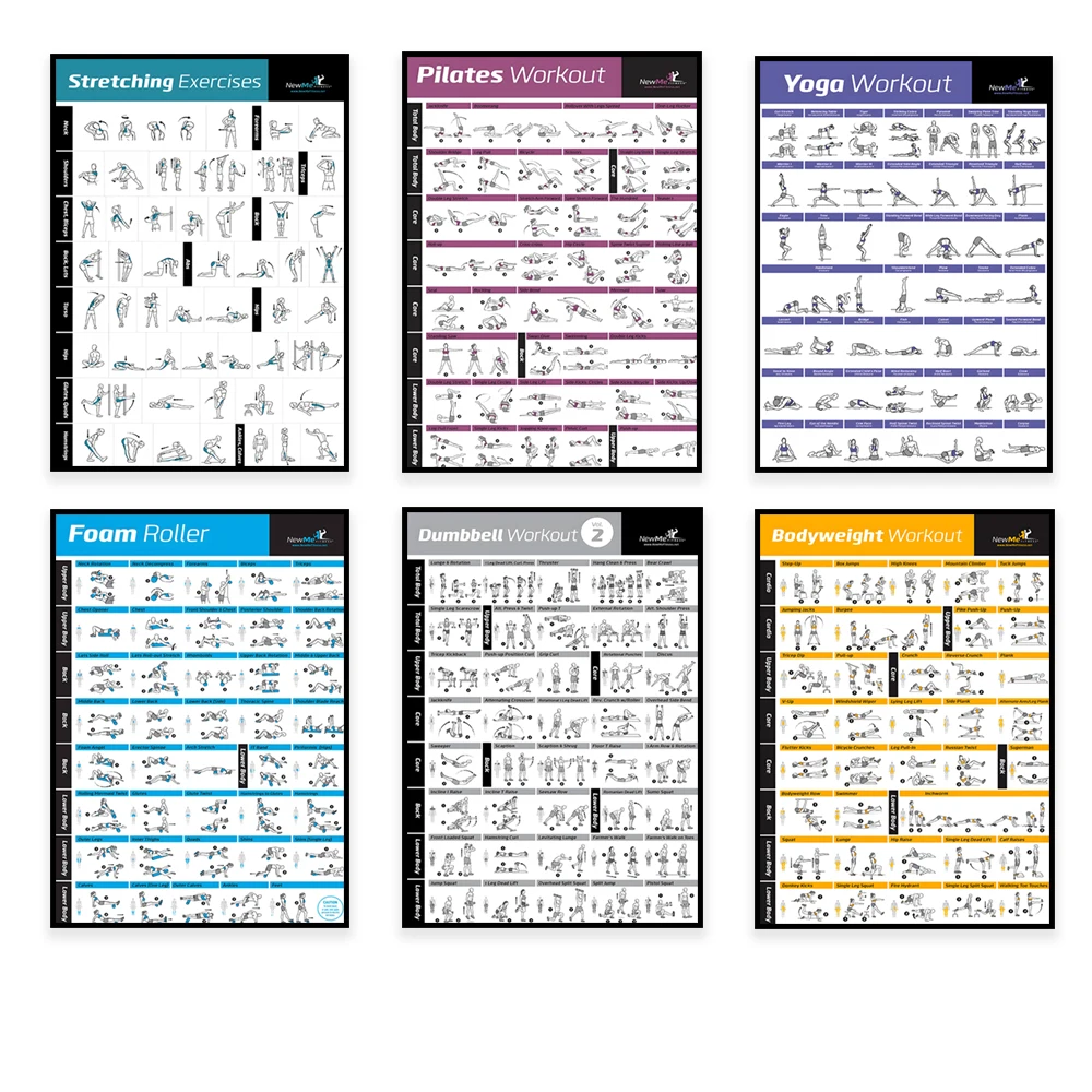 Sports Equipment Poster - แผนภูมิการฝึกออกกำลังกาย โปสเตอร์ภาพวาดศิลปะบนผ้าใบสำหรับตกแต่งบ้าน ฟิตเนส ยิมที่บ้าน เพาะกาย